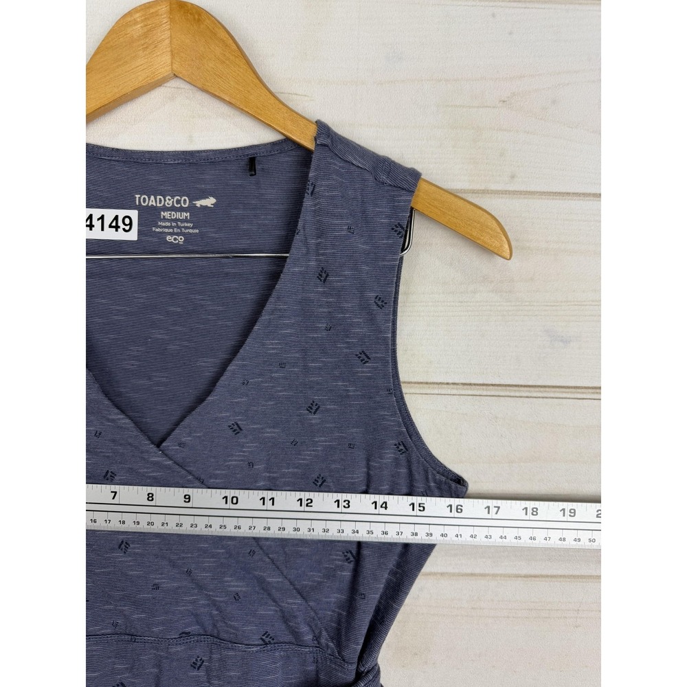Toad&Co Sleeveless Wrap Midi Dress in Heather Navy - Picture 5 of 8